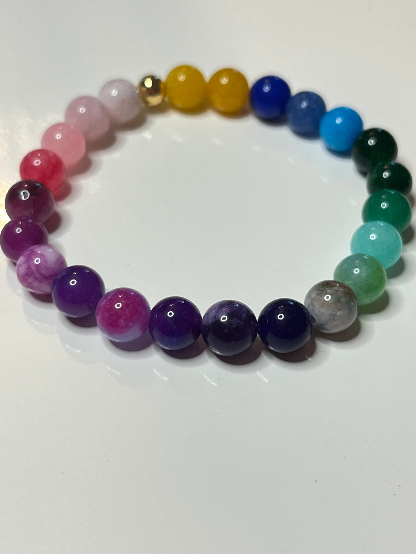 Multicoloured Jade bracelet