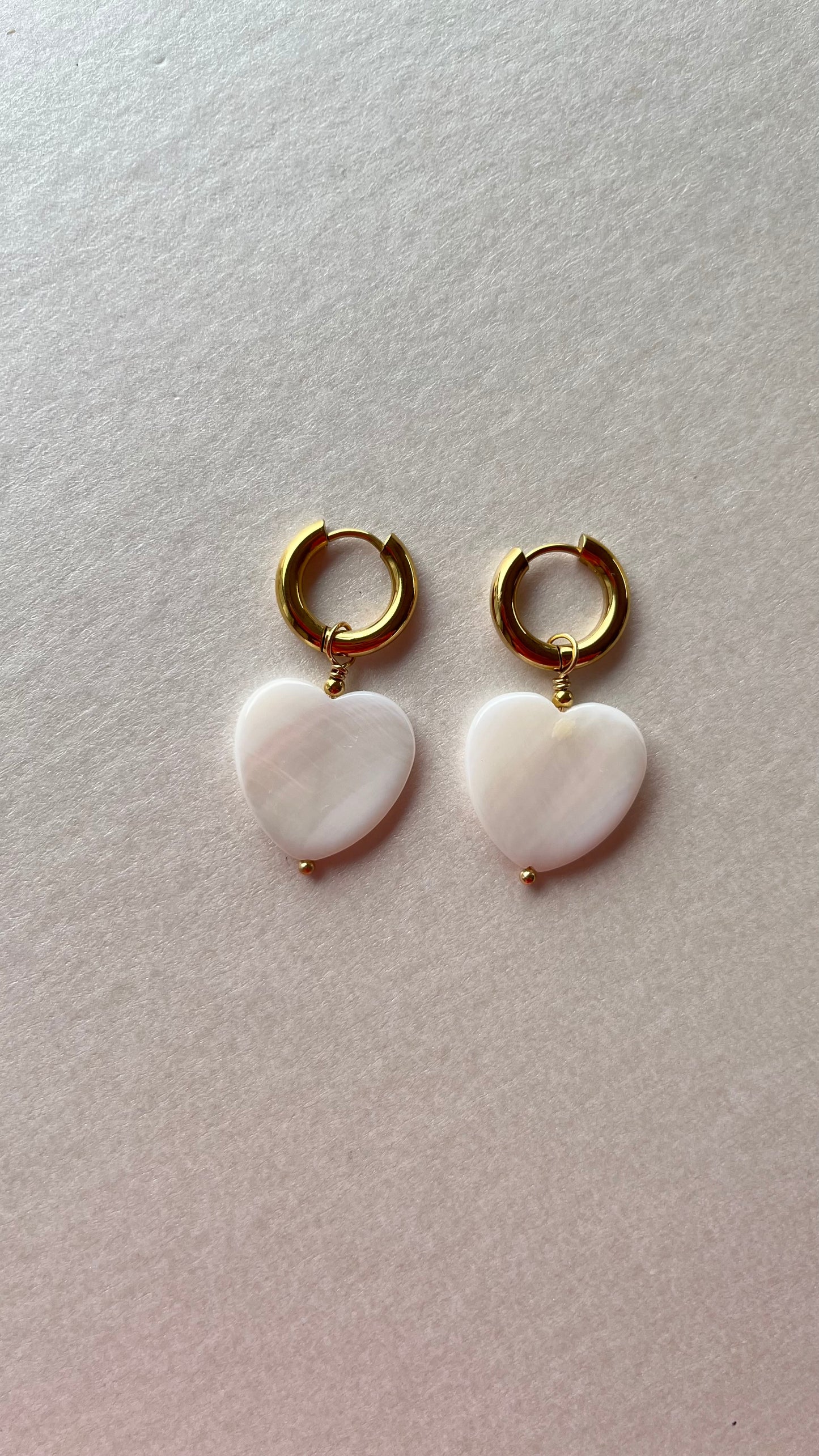 Large heart shell hoops