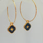 Black star charm Hoops