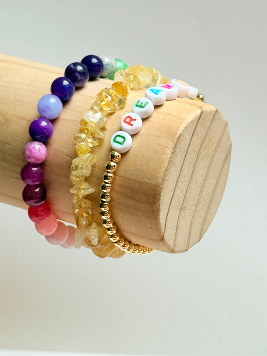 Citrine chip bracelet