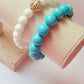 Bohemian white jade bracelet