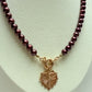 Sacred heart 3micron gold heart charm