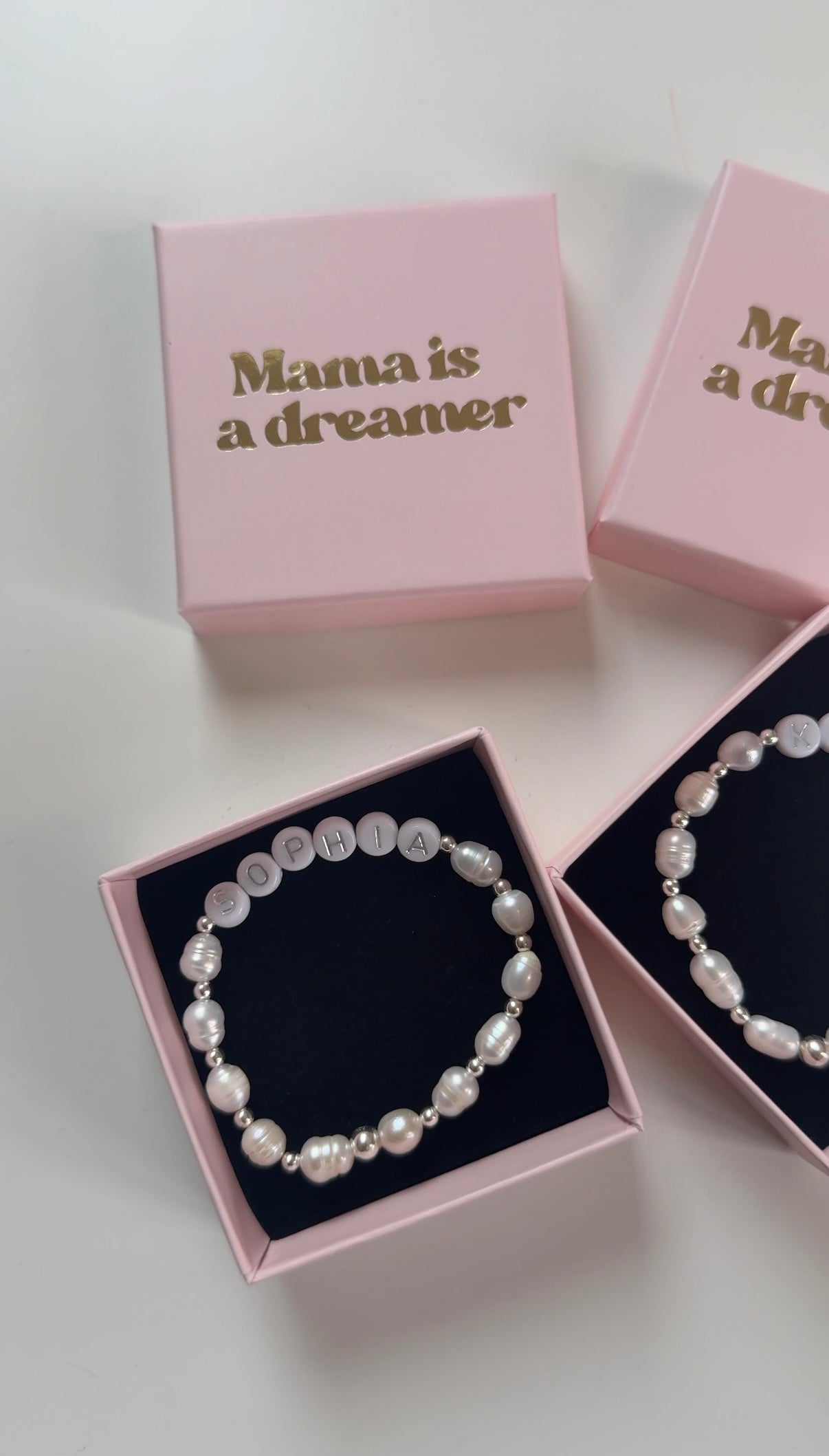 Sterling silver & pearl communion bracelet