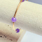 Amethyst &  gold filled tube bracelet