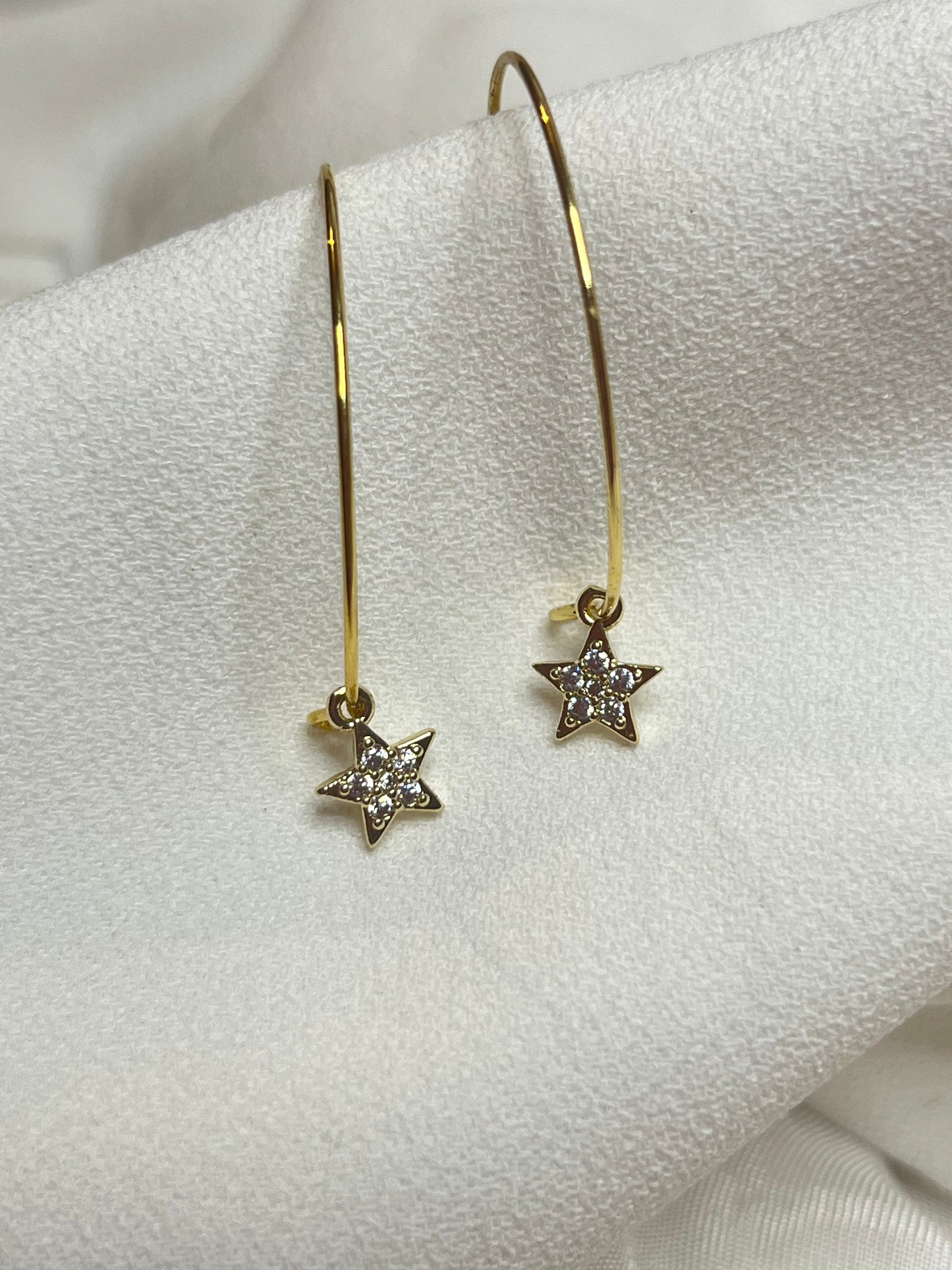 Tiny star  Hoop Earrings