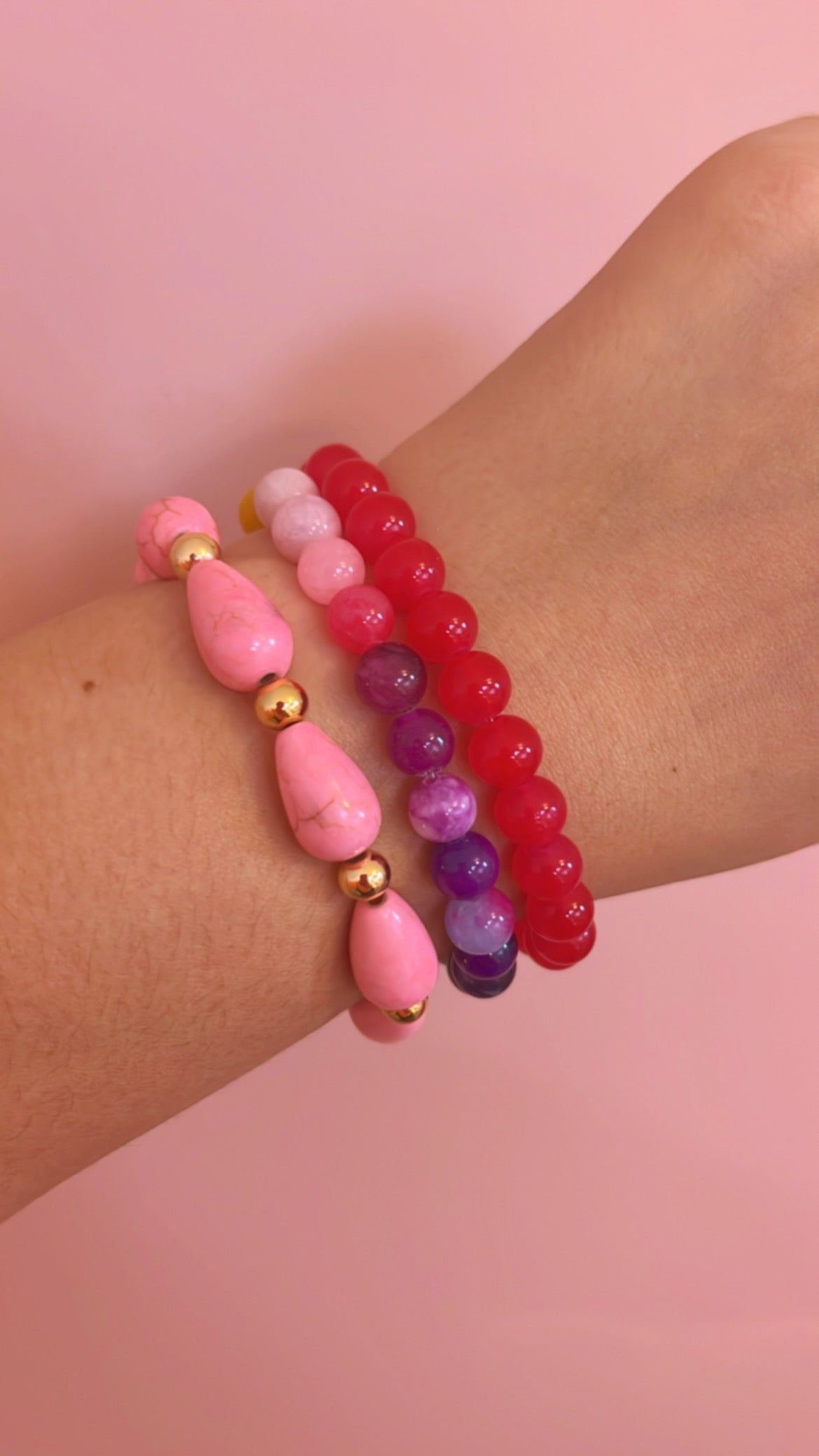 Coral red Jade bracelet