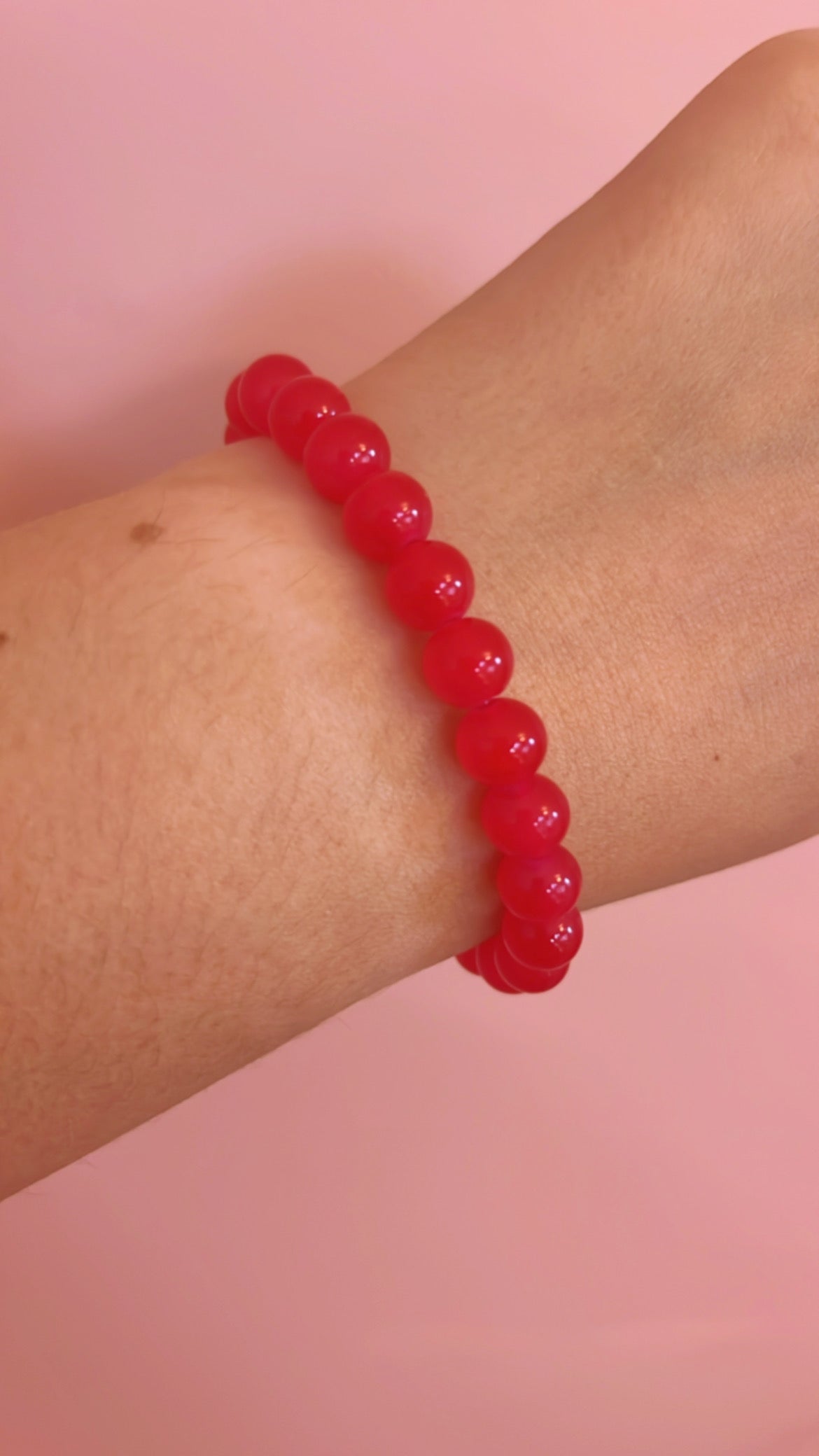 Coral red Jade bracelet