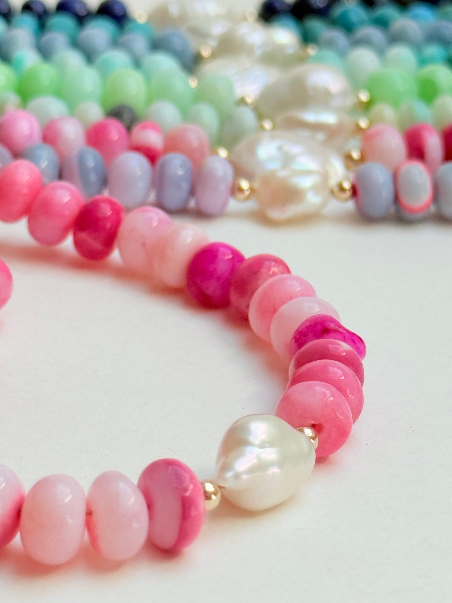 Rainbow Opal Pearl bracelets
