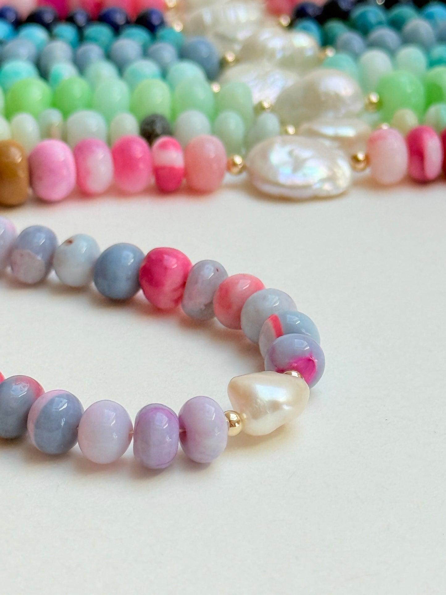 Rainbow Opal Pearl bracelets
