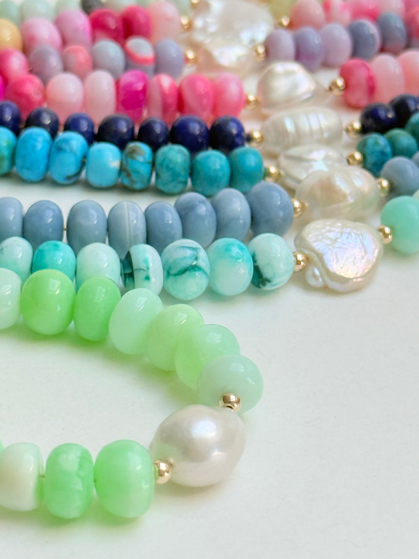 Rainbow Opal Pearl bracelets