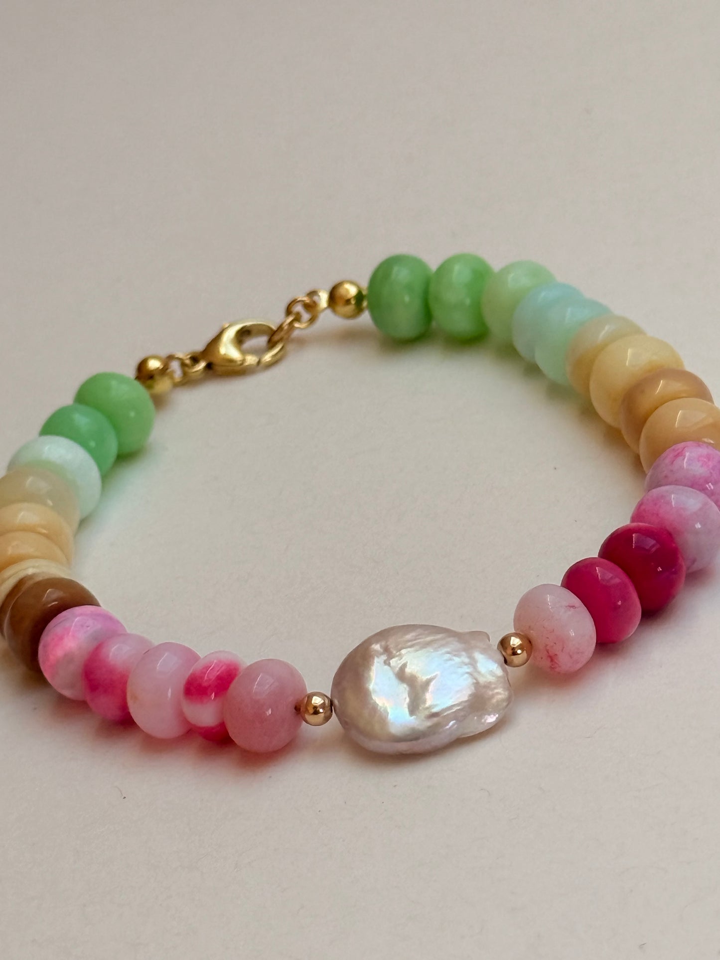 Rainbow Opal Pearl bracelets