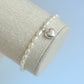 Pearl heart charm bracelet