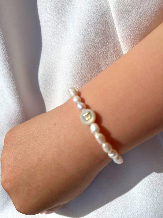 Freshwater pearl communion bracelet