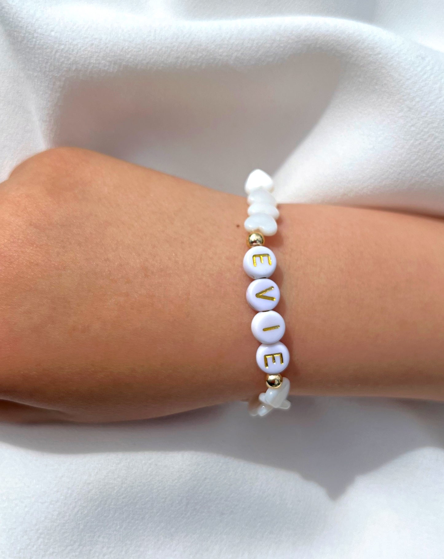 Heart shell  communion bracelet