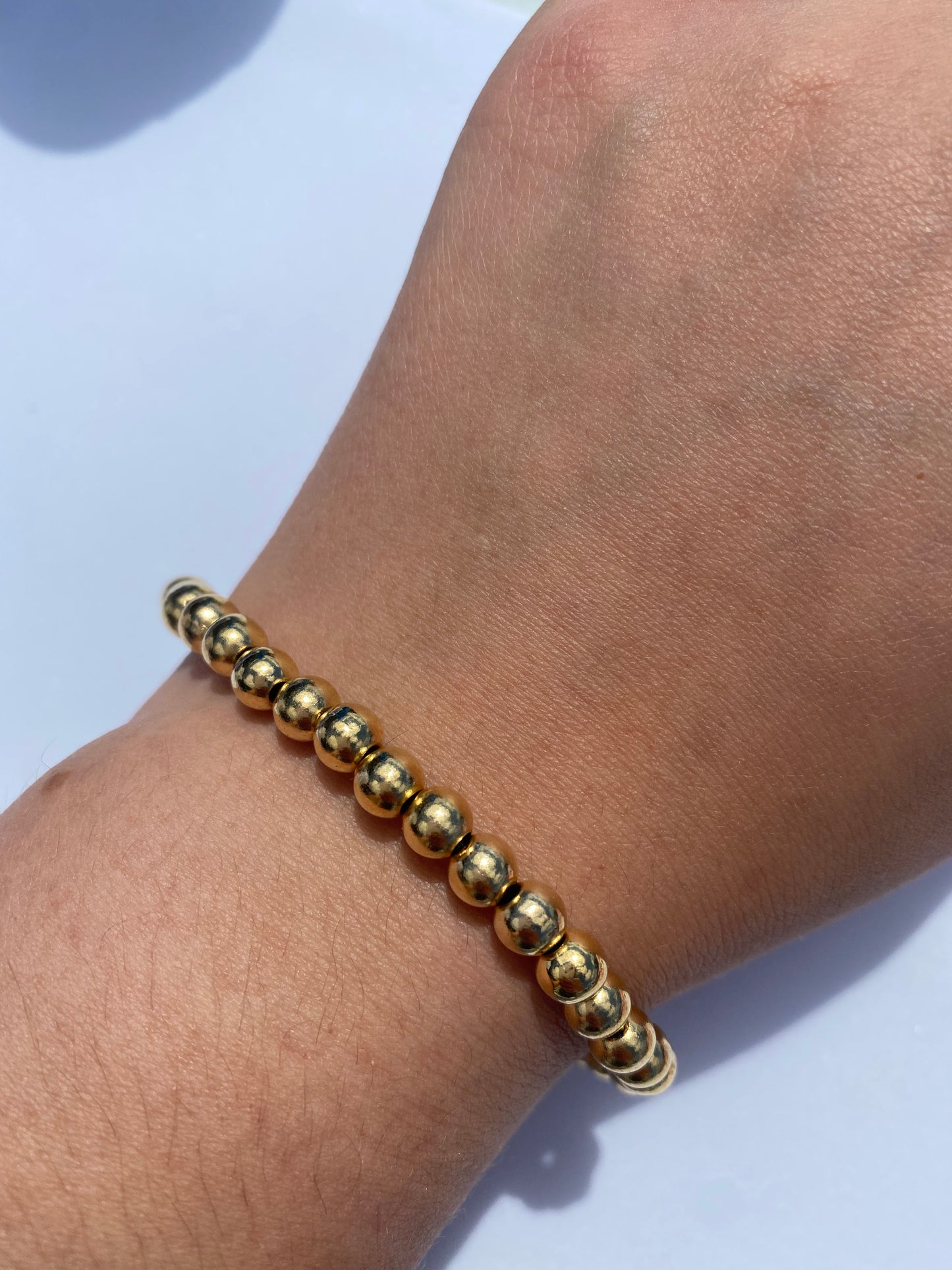 Gold beaded bracelet