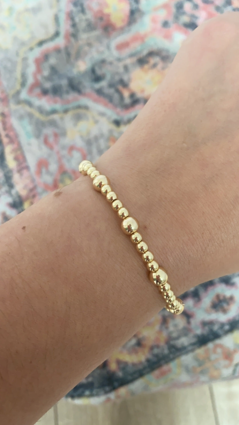 Gold beaded bracelet