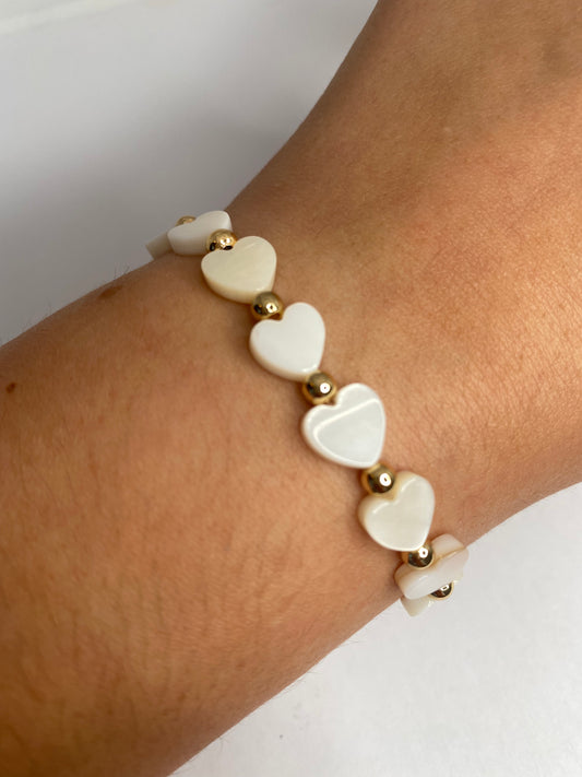 Heart shaped  shell with gold accents