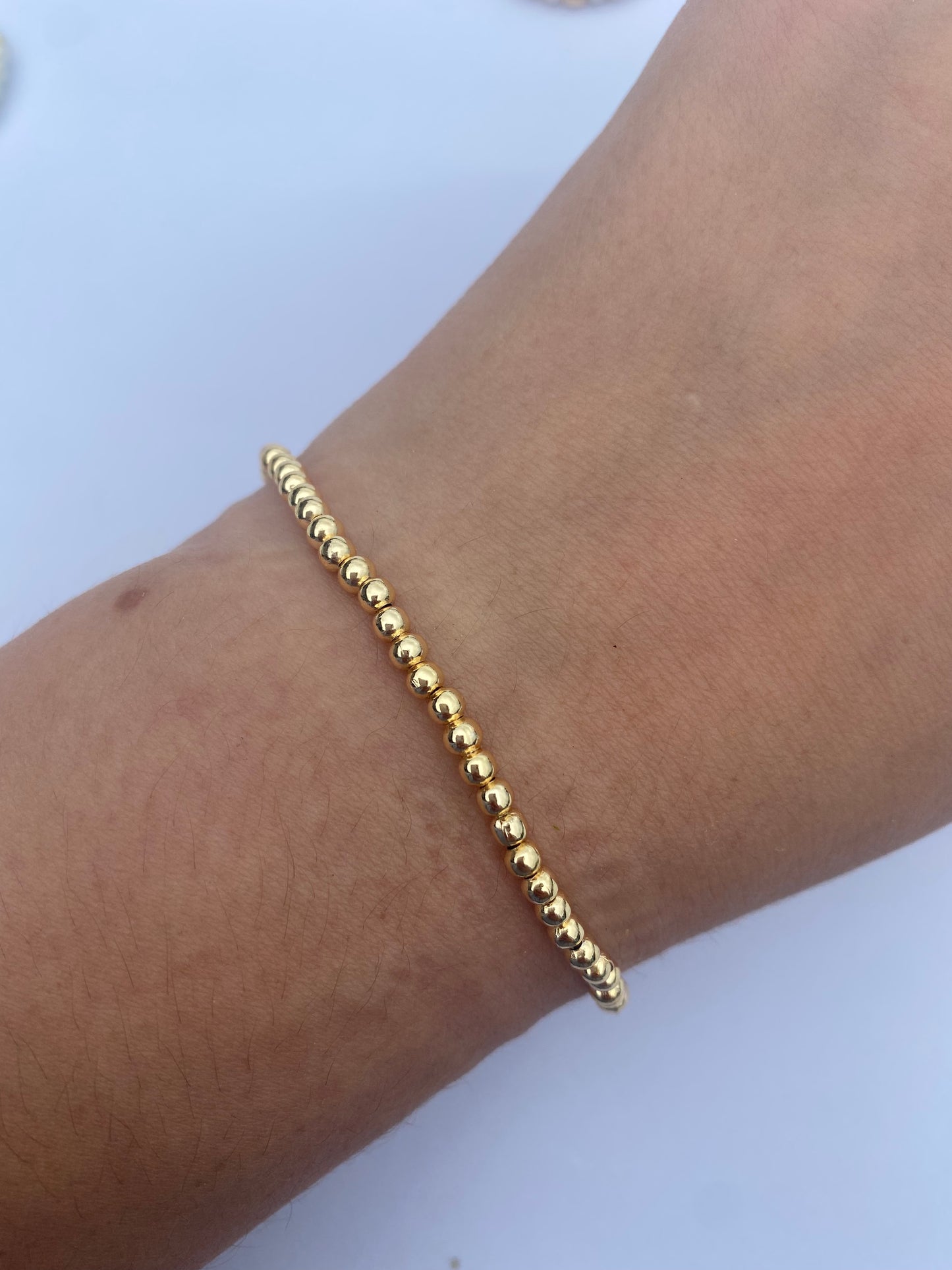 Gold beaded bracelet